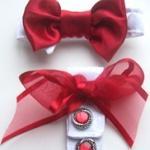 Wedding dog cuffs and bow t..