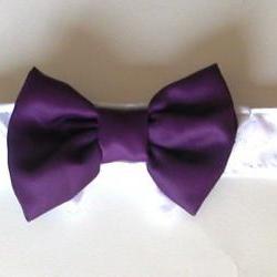 Dog Wedding Bow Tie: Purple Eggplant